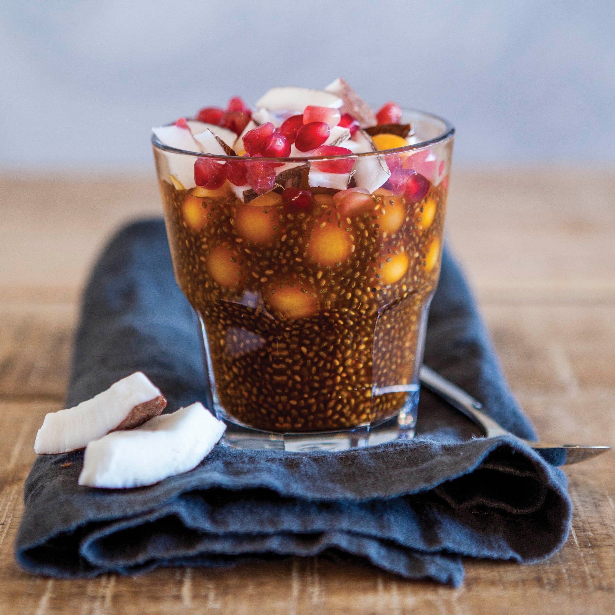 Rooibos red chia pudding