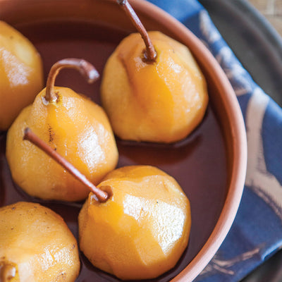Rooibos red poached pears