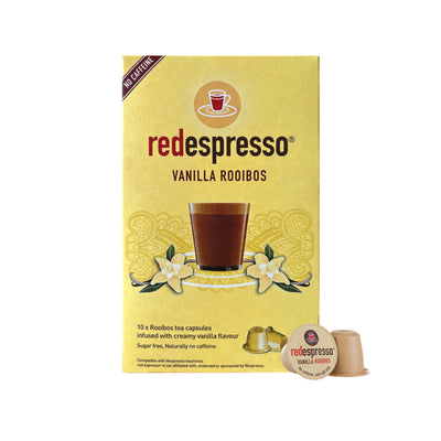 Vanilla Rooibos red espresso® tea capsules - compatible with Nespresso machines