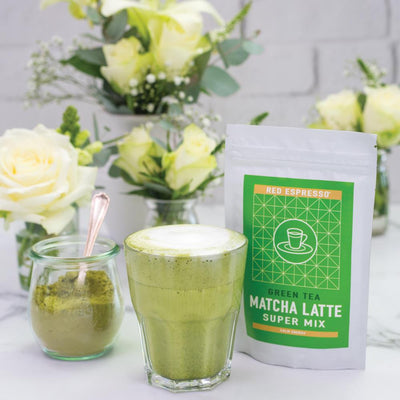matcha latte mix product from red espresso brand